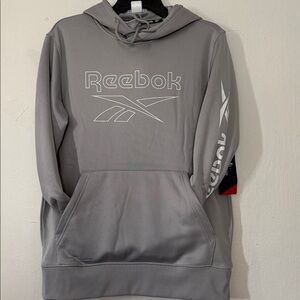 Reebok Mens Box Jump Tech Fleece Hoodie  Gritty Grey Brand New w Tags Small
